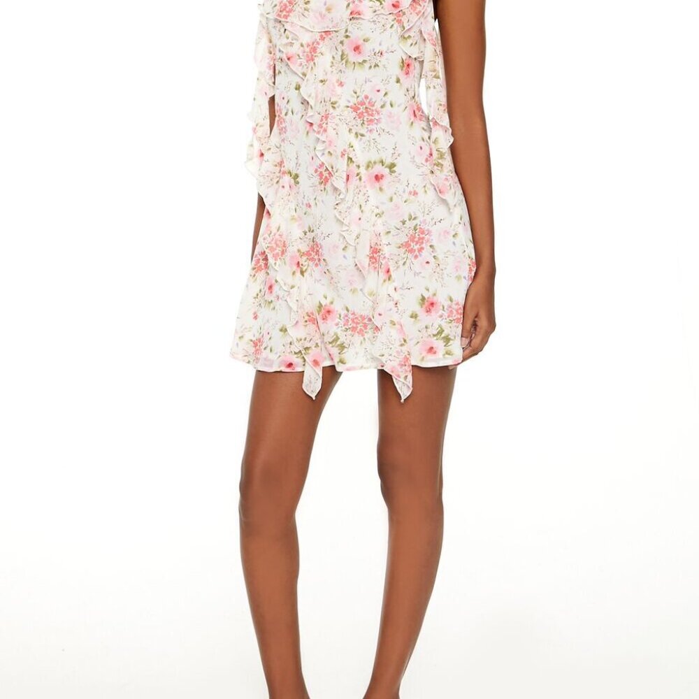 Ruffle Floral Mini Dress